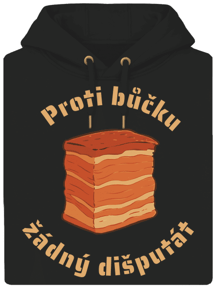 Proti bůčku žádný dišputát unisex mikina premium Dark Black