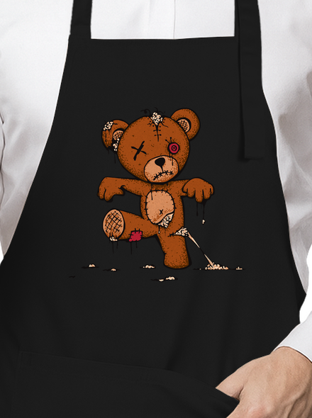 Zombie teddy zástěra Black