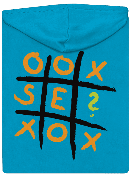 Piškvorky dámská mikina na zip Blue Atol