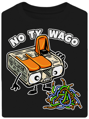 Wago svorka unisex tričko oversized Black