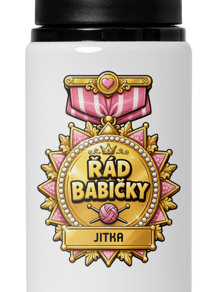 Řád babičky lahev na vodu White