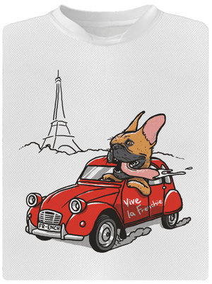 Francouzský buldoček dětské sportovní tričko White