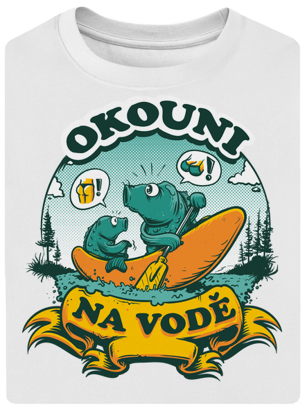 Okouni na vodě unisex tričko oversized White