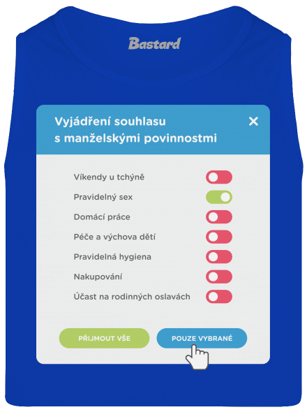 Manželské povinnosti pánské tílko Royal Blue