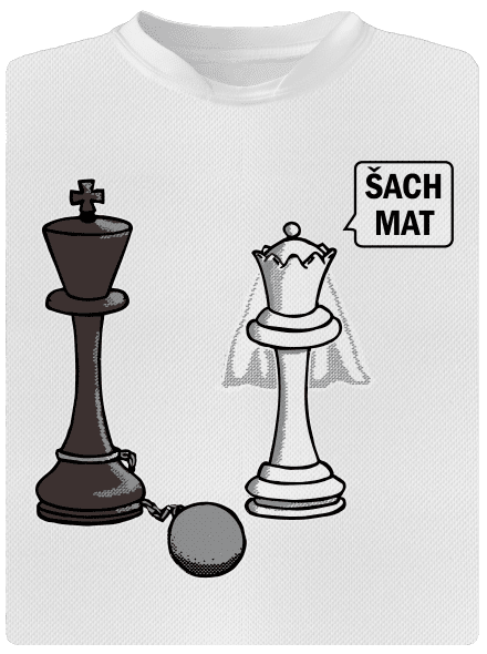 Šach mat dětské sportovní tričko White