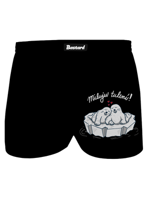 Miluju tulení pánské trenky Black