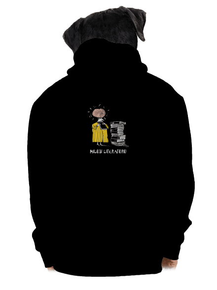 Miluji literaturu pánská mikina na zip Black