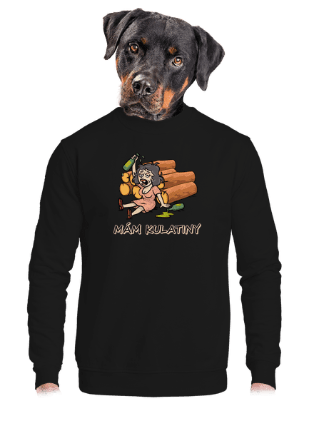 Mám kulatiny unisex mikina bez kapuce Black