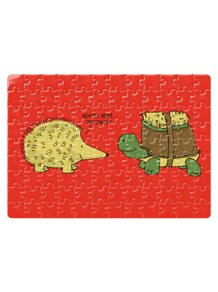 Želva s ježkem puzzle White