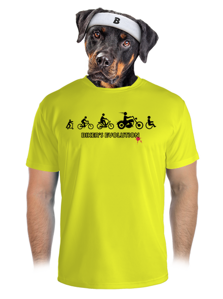 Bikers evolution pánské sportovní tričko Neon Yellow