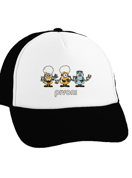 Pivoni kšiltovka truckerka Black cap