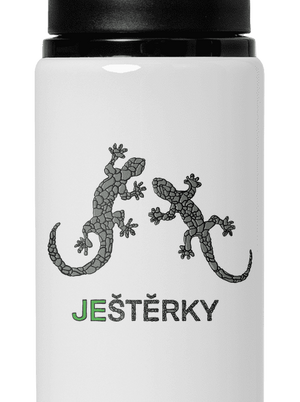 Ještěrky lahev na vodu White