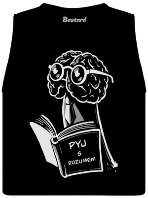 Pyj s rozumem dámské tílko volné Black