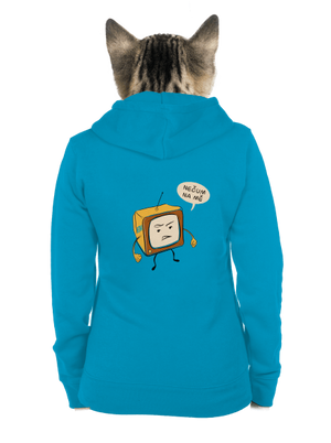 Nečum na mě dámská mikina na zip Blue Atol