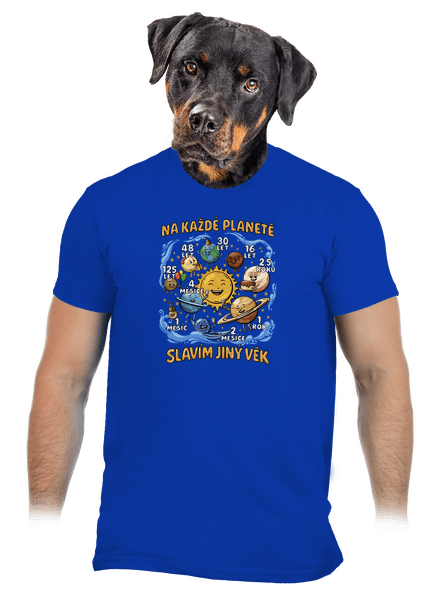 Věk na planetách pánské tričko Royal Blue