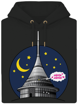 Ještěd unisex mikina premium Dark Black