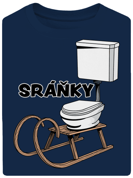 Sráňky unisex tričko oversized Midnight Blue