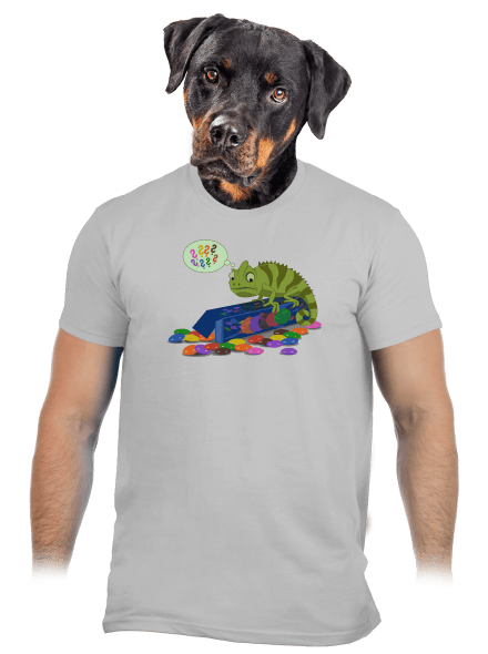 Zmatený chameleon pánské tričko Pacific Grey