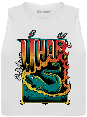 Úhoř dámské tílko volné White