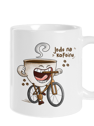 Jedu na kofeinu klasický hrnek White