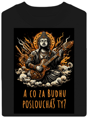 Hudební budha unisex mikina bez kapuce Black