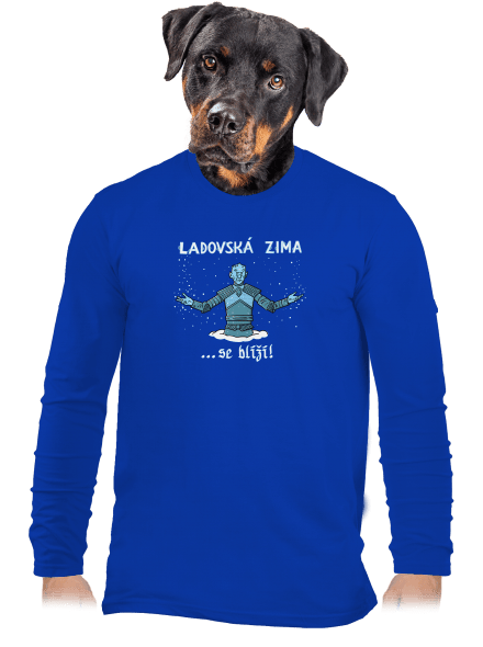 Ladovská zima se blíží pánské dlouhý rukáv Royal Blue