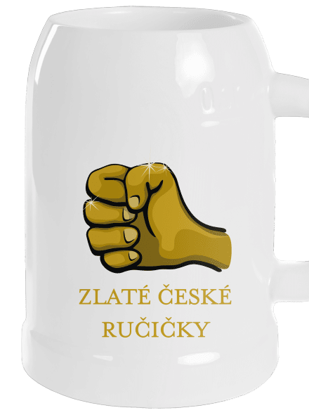 Ručičky půllitr White
