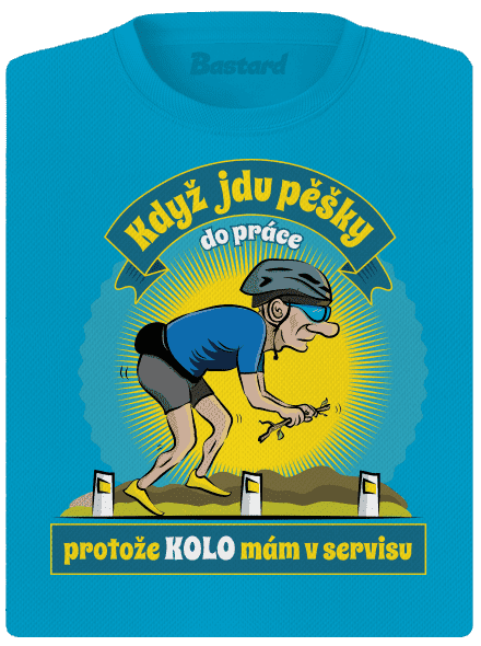 Závislost na kole dámské sportovní tričko Blue Atol