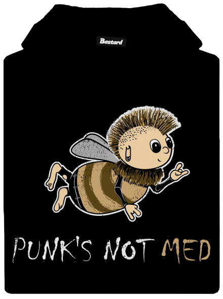 Punks Not Med pánská mikina klokanka Black