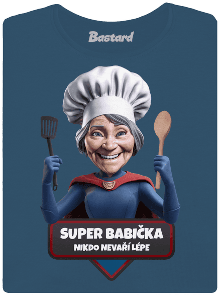 Super babička dámské tričko premium Petrol Blue