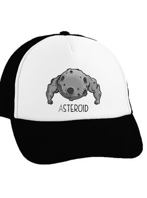Asteroid kšiltovka truckerka Black cap