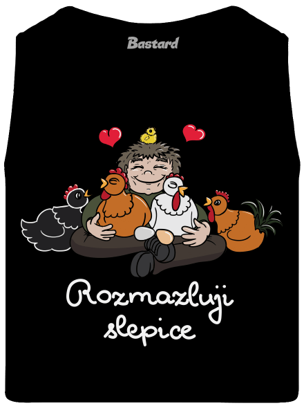 Rozmazluji slepice pánské tílko Black