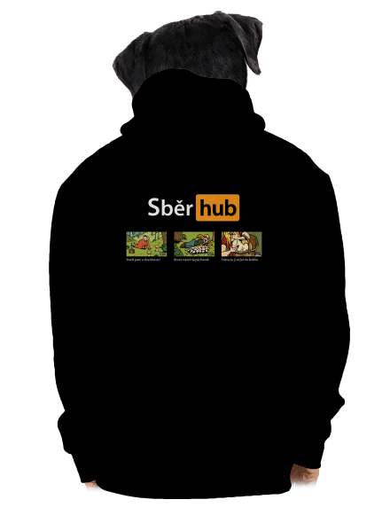 Sběr hub pánská mikina na zip Black