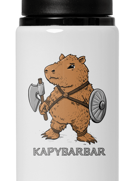 Kapybarbar lahev na vodu White