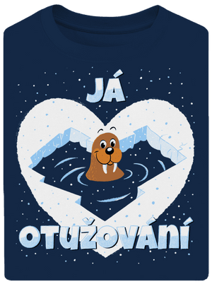 Miluju otužování unisex tričko oversized Midnight Blue