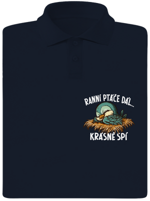 Ranní ptáče spí pánská polokošile Navy Mal