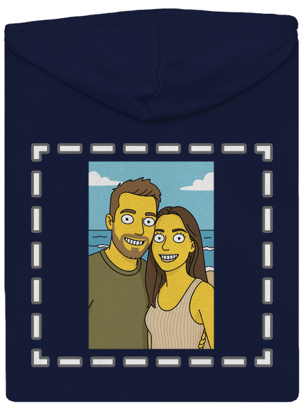 Simpsonovi z vlastní fotky pánská mikina na zip Navy