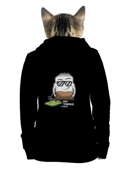 Čajový týpek dámská mikina na zip Black