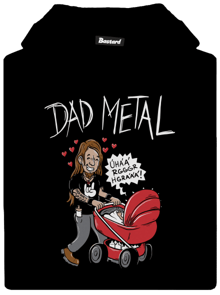 Dad metal dětská mikina klokanka Black