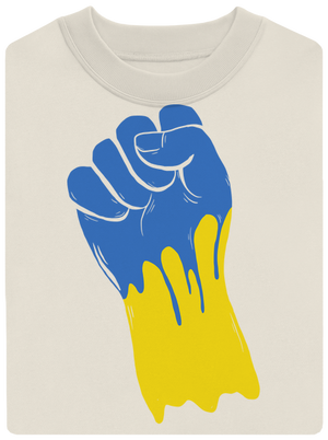 Ukrajina - Ruka unisex mikina bez kapuce Off White