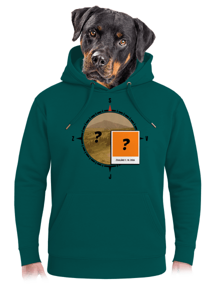 Zdoláno unisex mikina premium Emerald Green