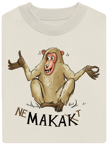 Nemakat unisex mikina bez kapuce Off White