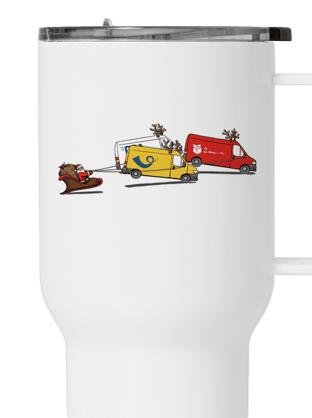Santa se soby termohrnek White