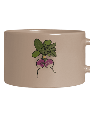 Ředkvičky ve svazku hrnek makronka Brown Macaron