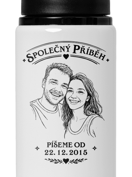 Společný příběh z vlastní fotky lahev na vodu White
