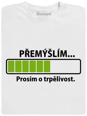 Přemýšlím pánské dlouhý rukáv White