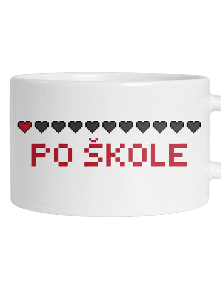Po škole hrnek makronka White