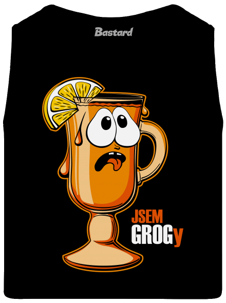 Jsem grogy pánské tílko Black