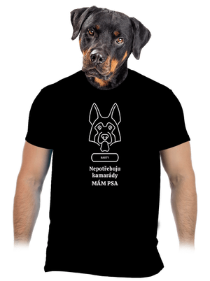 Nemůžu, mám psa pánské tričko Black