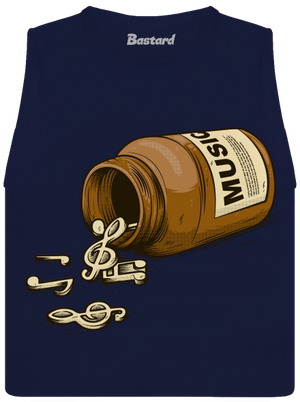 Music Pills dámské tílko volné Navy